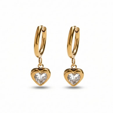 Paar Ohrringe mit Herzanhänger