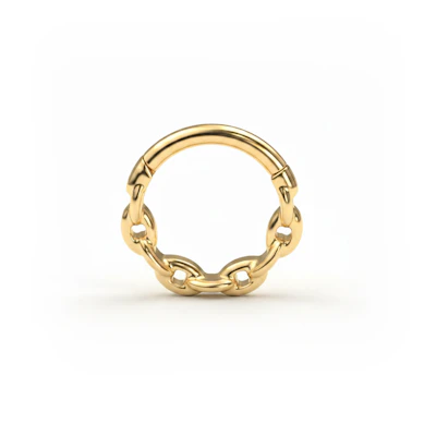 Titan-Ring mit Kettenmuster