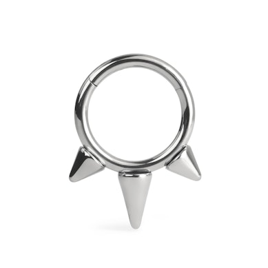Ring aus Titan mit Scharnier und Spikes