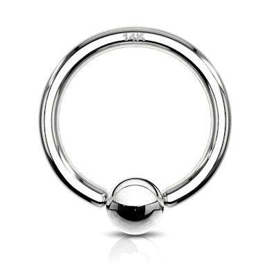 Kugelring aus 14kt. Gold