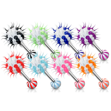 Zungenpiercing mit weichem Tickler