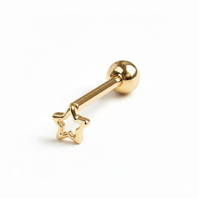 Zungenstab aus Titan mit Stern