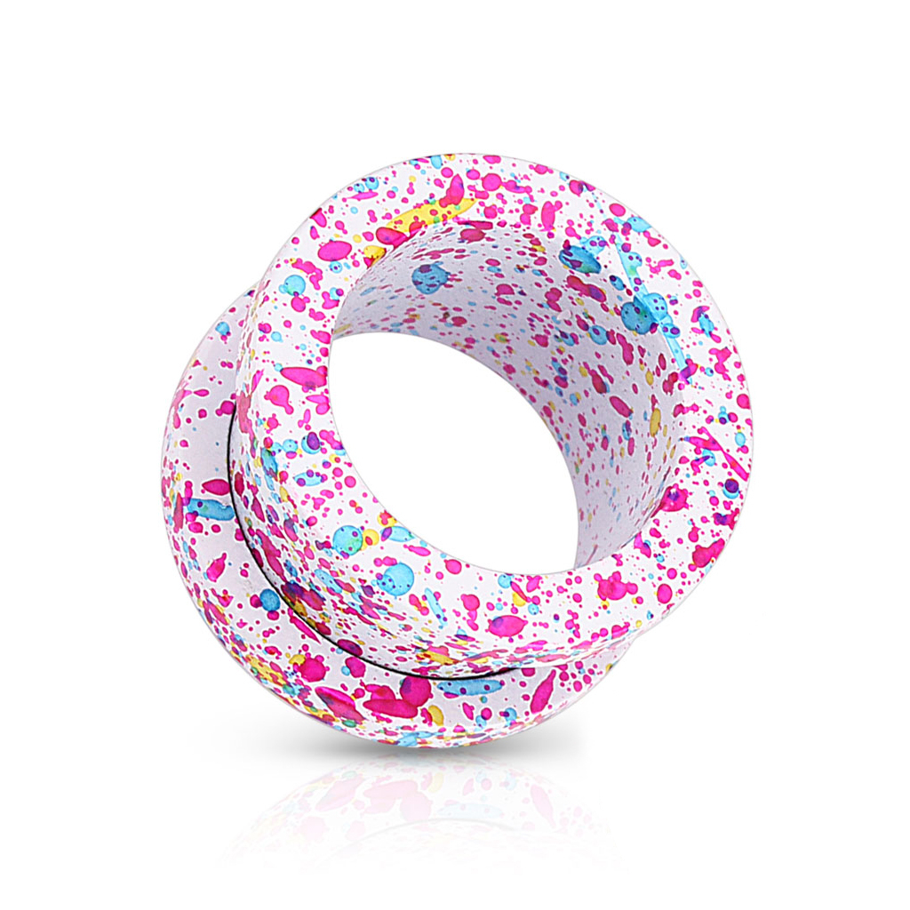 Tunnel mit Spritzflecken und Schraubgewinde Körperschmuck - Deutschland