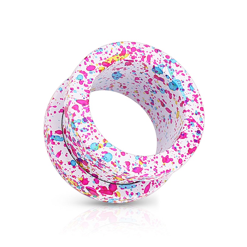 Tunnel mit Spritzflecken und Schraubgewinde Körperschmuck - Deutschland