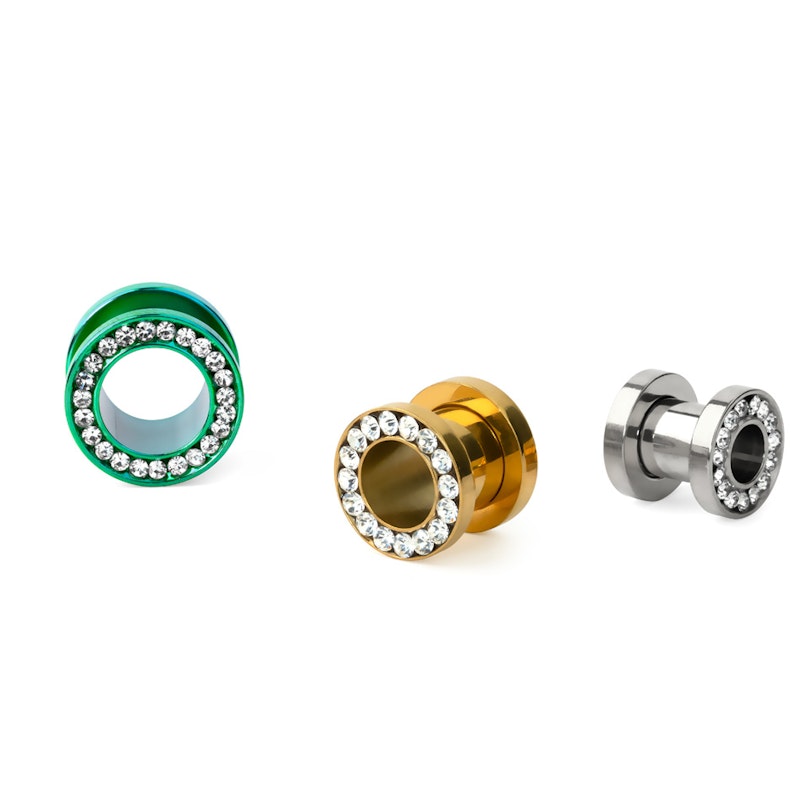 Tunnel mit Steinen Körperpiercing - Deutschland