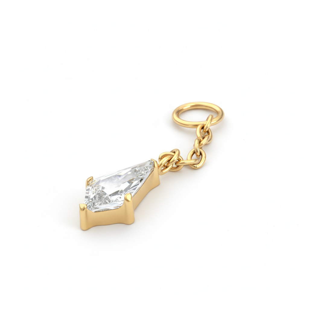 Anhänger mit diamantförmigem Schmuckstein