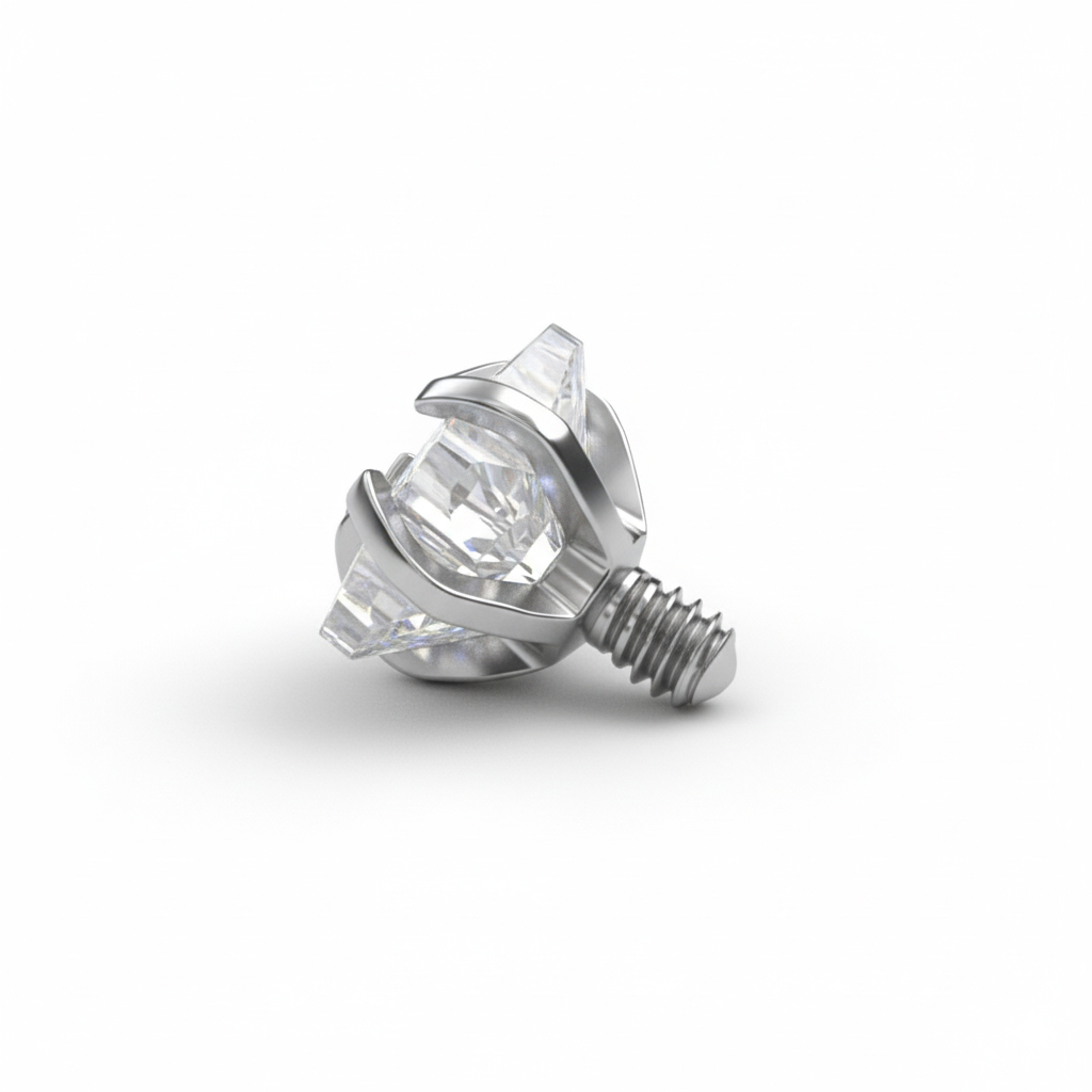 Titan-Dermal-Aufsatz mit steinbesetztem Stern