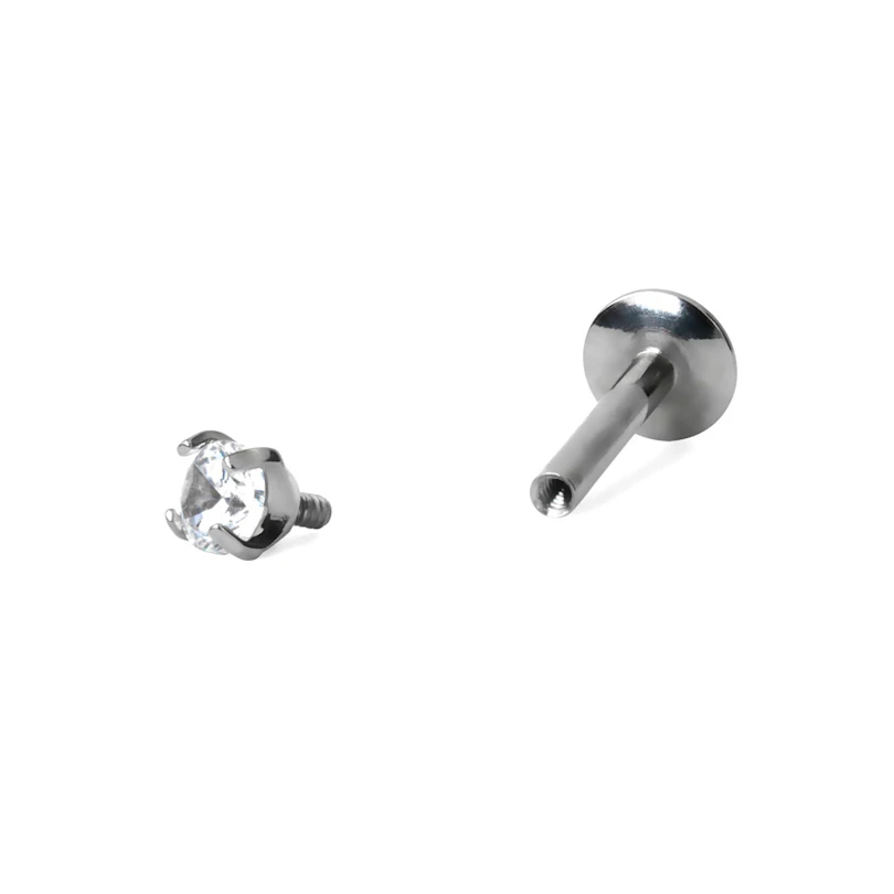 Labret aus Titan mit verschiedenen Steindesigns