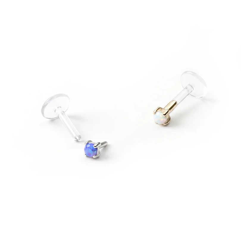 Labret aus 14kt. Gold mit Opalstein
