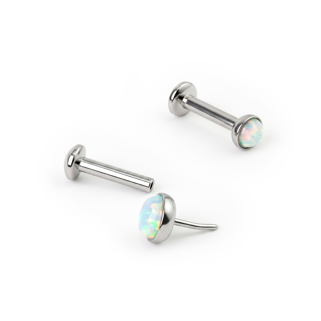 Push-in Labret mit Opal