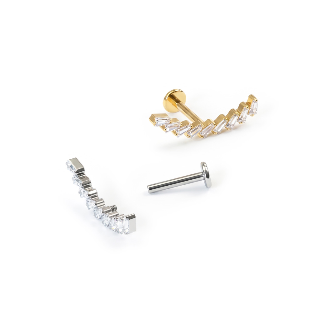 Titan-Labret mit steinbesetztem Bogen