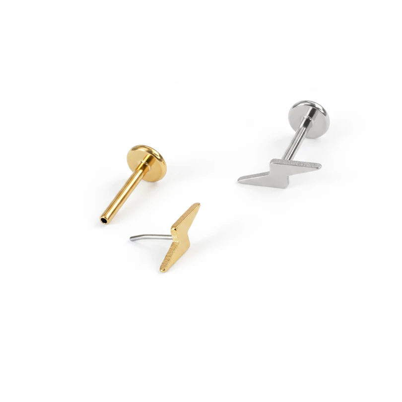 Blitzschlag-Labret aus Titan