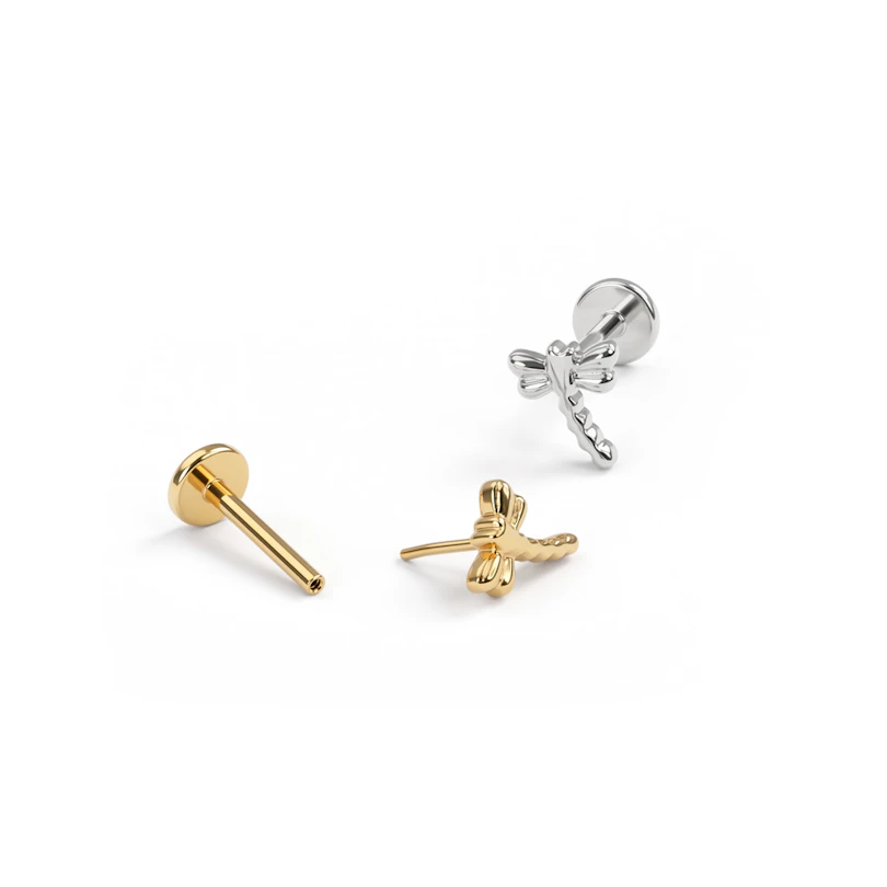 Libelle-Labret aus Titan