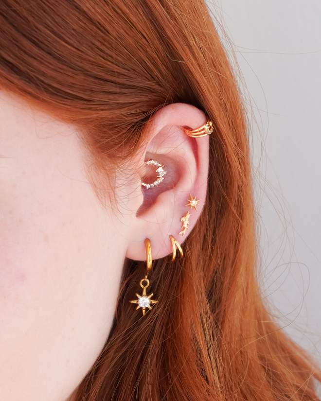 Labret aus Titan mit Koi