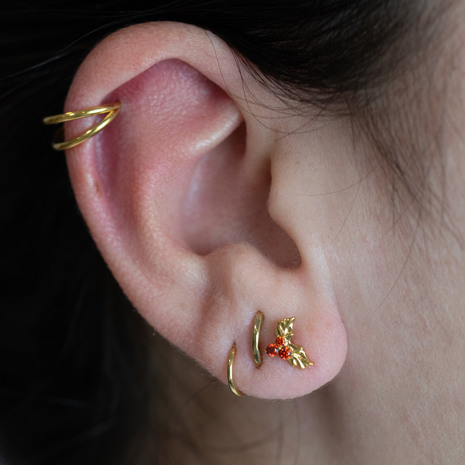 Stechpalme-Labret aus Titan