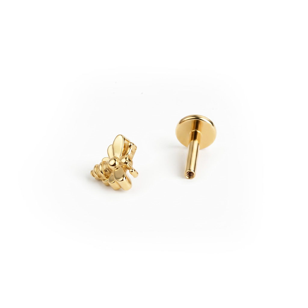 Bienen-Labret aus Titan