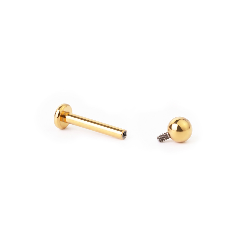 Labret aus farbigem Titan mit Innengewinde