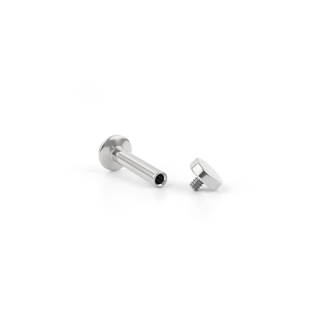 Labret mit rundem Top und innenseitiger Gewinde