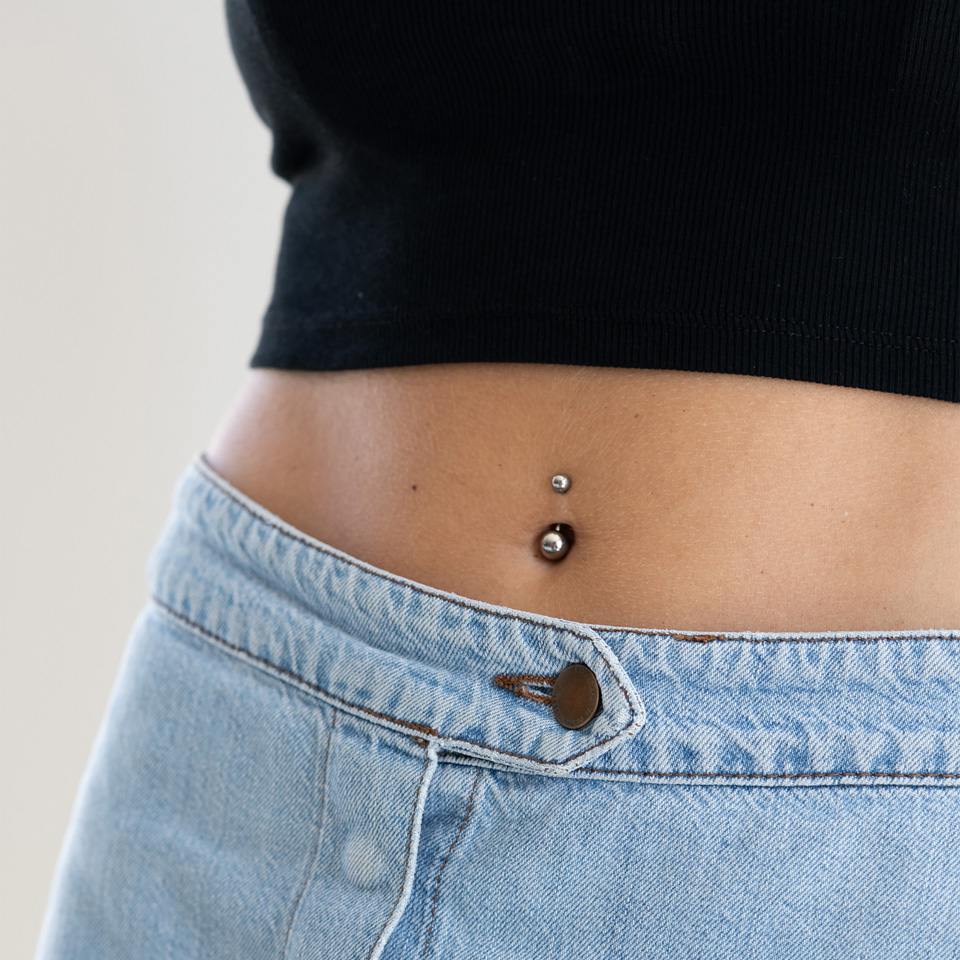 Bauchnabelpiercing aus reinem chirurgischen Stahl
