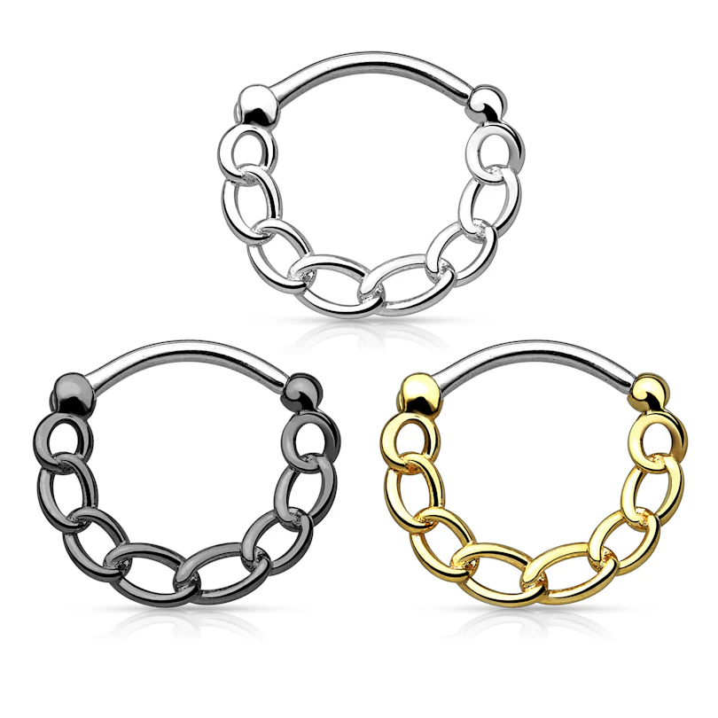 Septumpiercing mit Kette
