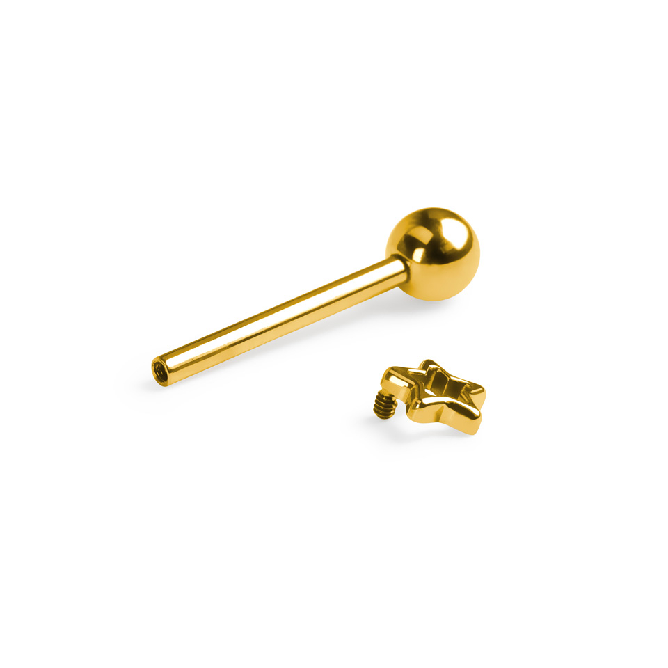 Zungenstab aus Titan mit Stern